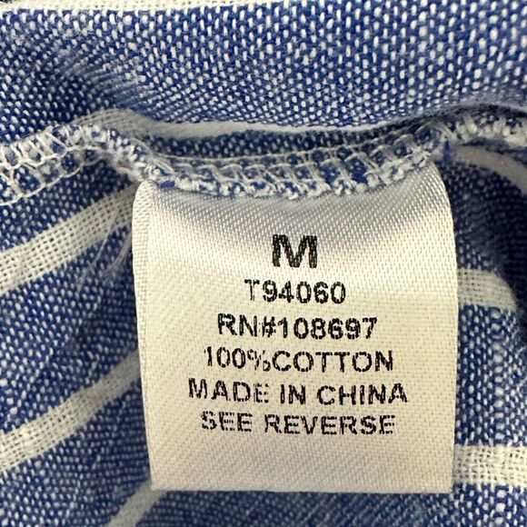 Lipslide blue and white striped off the shoulder top. Size M - Picture 6 of 6